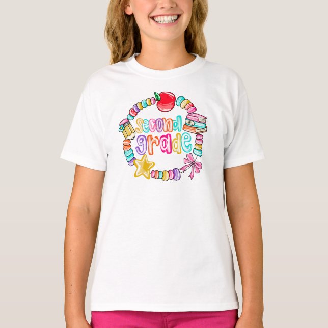 Camiseta Candy Bracelet Colorful Second Grade (Anverso)