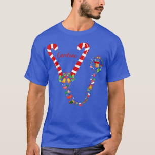 Camiseta Candy Candy Stethoscope Enfermera cardiaca Christm