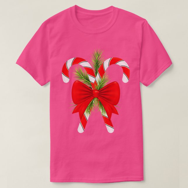 Camiseta Candy Cane Bow 1 (Diseño del anverso)