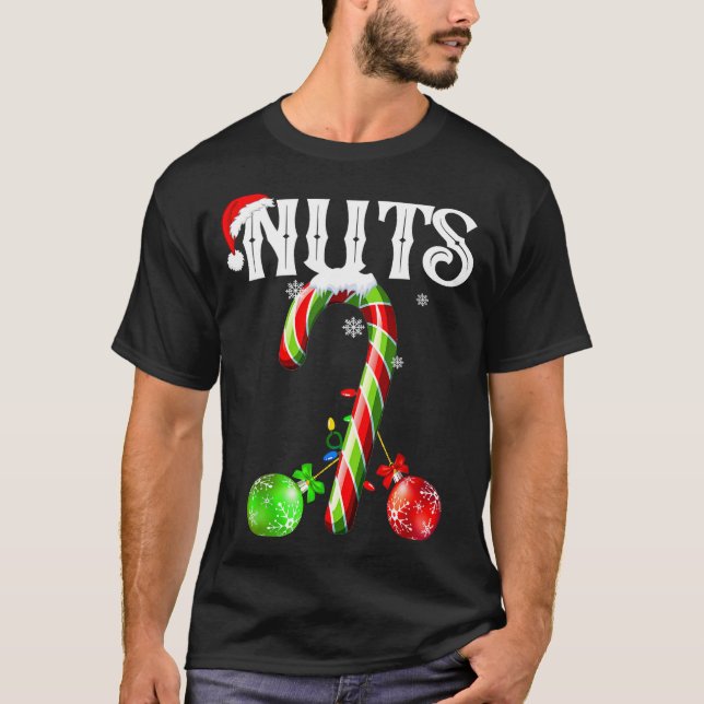 Camiseta Candy Cane Chest Nuts Couples Funny Chestnuts Xmas (Anverso)