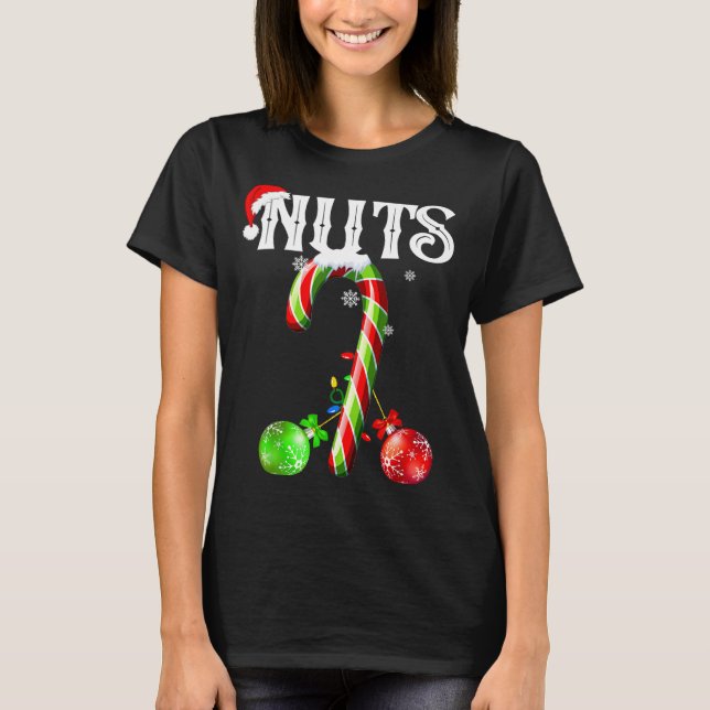 Camiseta Candy Cane Chest Nuts Couples Funny Chestnuts Xmas (Anverso)