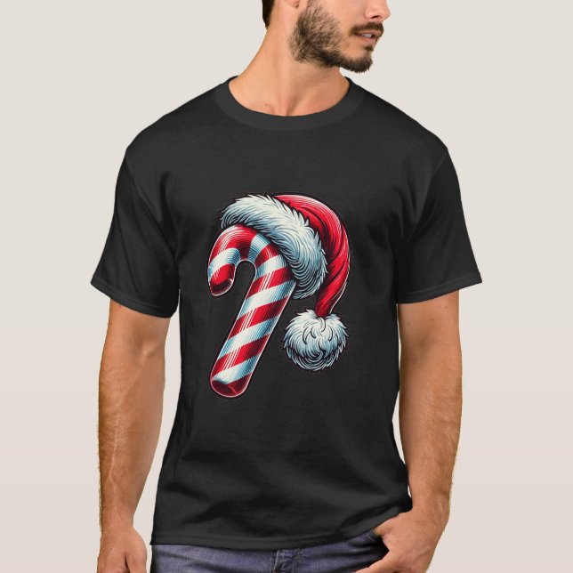 Camiseta Candy Cane Christmas Sweets Xmas  (Anverso)