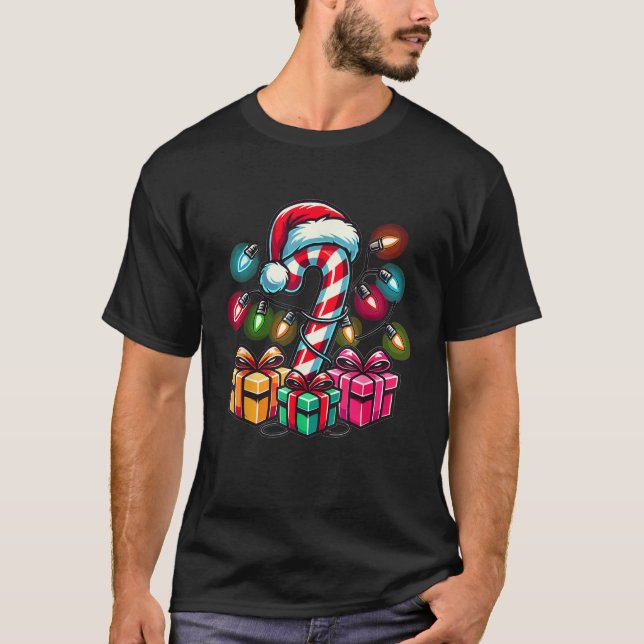 Camiseta Candy Cane Christmas Sweets Xmas  (Anverso)