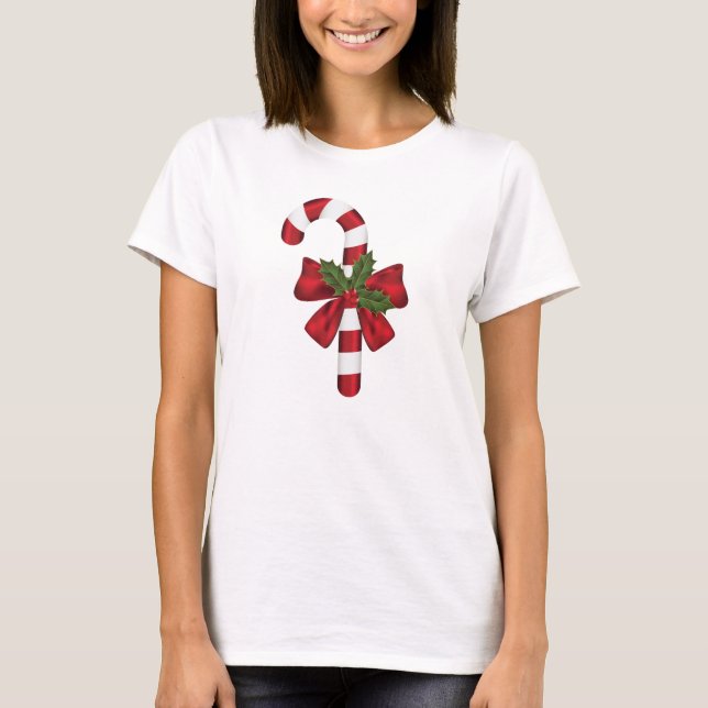 Camiseta Candy Cane Con Vaca Y Navidades Holly (Anverso)