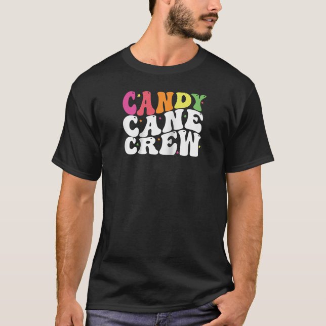 Camiseta Candy Cane Crew Candy Lover Christmas Matching Rag (Anverso)