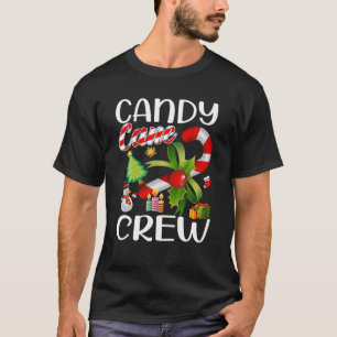 Camiseta Candy Cane Crew Christmas Candy Lover Kids Boys Gi