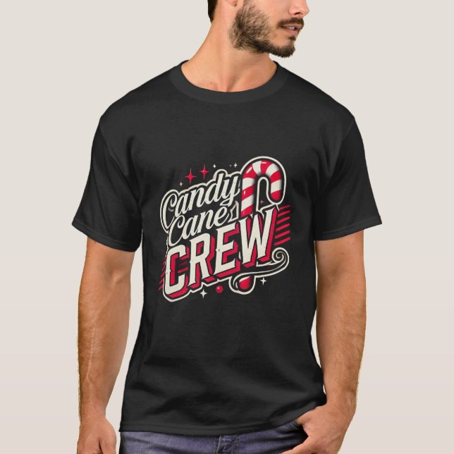 Camiseta Candy Cane Crew Christmas Cute Holiday Group Art (Anverso)