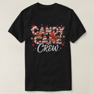 Camiseta Candy Cane Crew Christmas T-Shirt – Festive Red