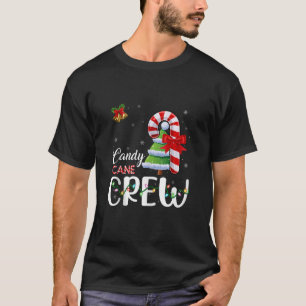 Camiseta Candy Cane Crew Christmas Tree enciende Candy Xmas