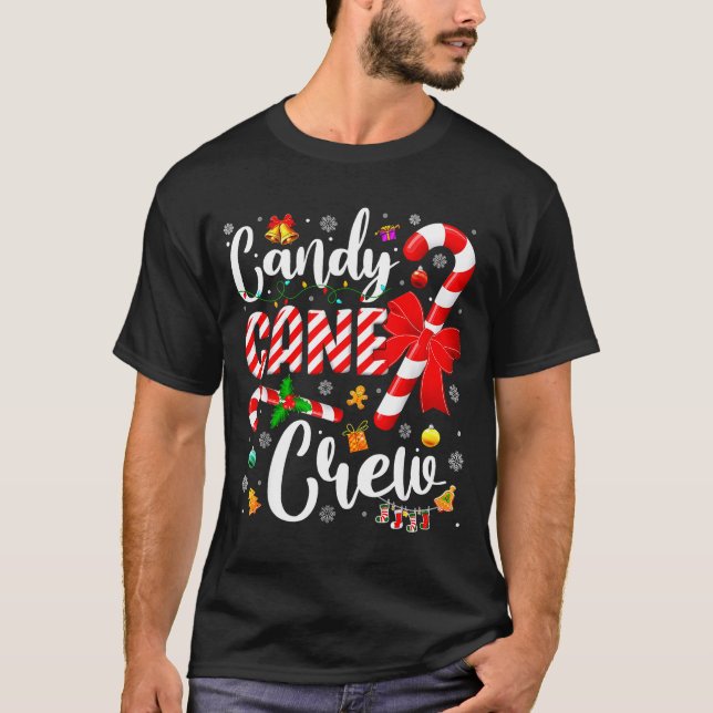 Camiseta Candy Cane Crew Christmas Xmas Love Candy Boys Gir (Anverso)