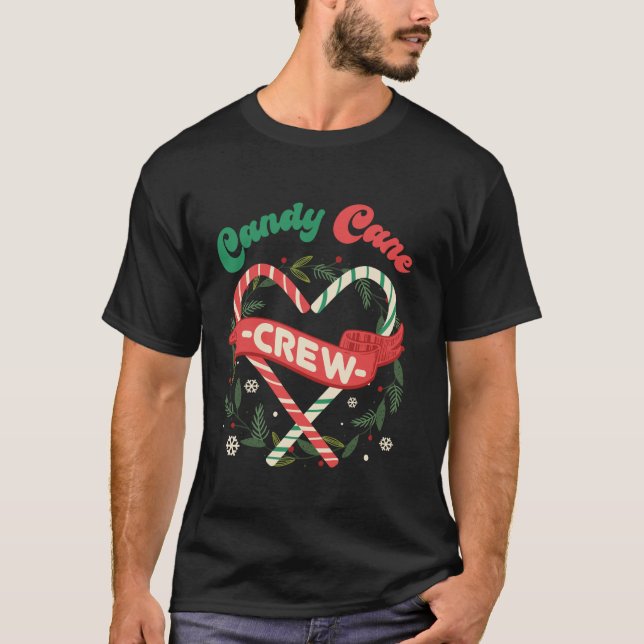 Camiseta Candy Cane Crew Family Christmas Squad Matching Ca (Anverso)