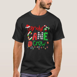 Camiseta Candy Cane Crew Feliz Navidad 2023 Divertida famil