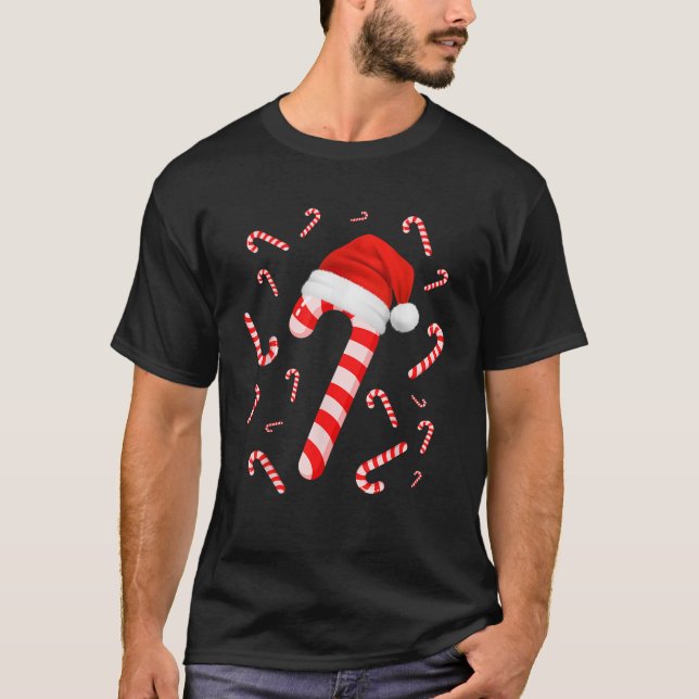 Camiseta Candy Cane Crew Funny Christmas Holiday Men Women  (Anverso)