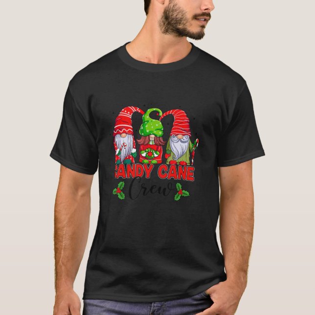 Camiseta Candy Cane Crew Funny Gnome Familia Navidades Merr (Anverso)