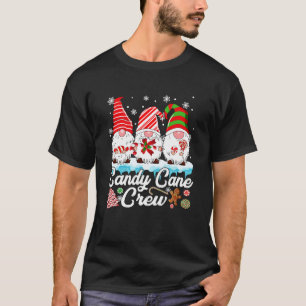 Camiseta Candy Cane Crew Funny Gnome Lover Xmas Familia Chr