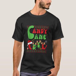 Camiseta Candy Cane Crew Funny Matando Navidades Candy Lov