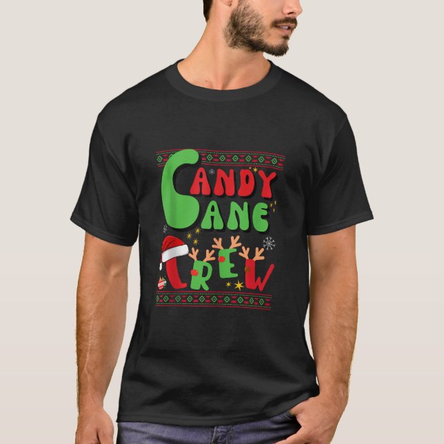 Camiseta Candy Cane Crew Funny Matando Navidades Candy Lov (Anverso)