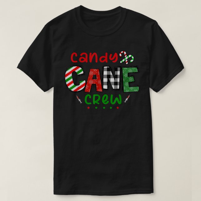 Camiseta Candy Cane Crew Funny Navidades Candy Cane (Diseño del anverso)