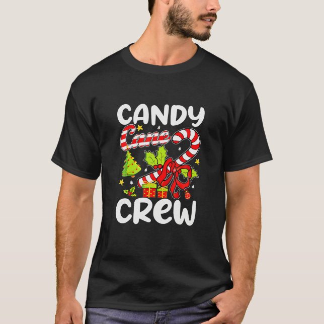 Camiseta Candy Cane Crew Funny Navidades Candy Lover Kids B (Anverso)