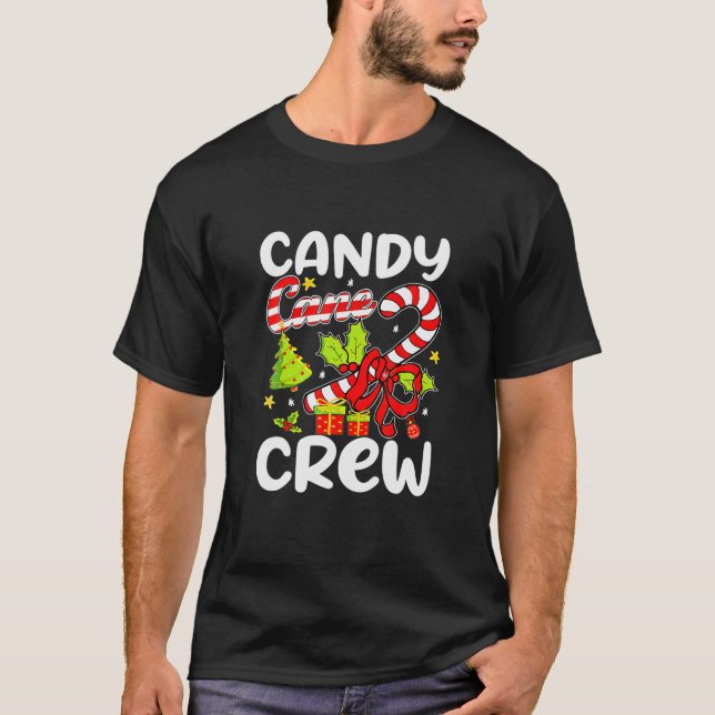 Camiseta Candy Cane Crew Funny Navidades Candy Lover Kids B (Anverso)