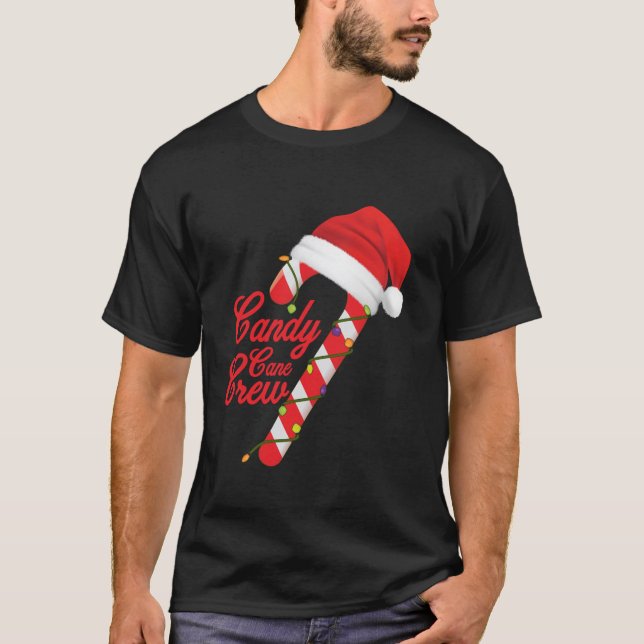 Camiseta Candy Cane Crew Funny Navidades Candy Lover Man Wo (Anverso)