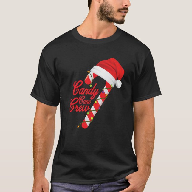 Camiseta Candy Cane Crew Funny Navidades Candy Lover Man Wo (Anverso)