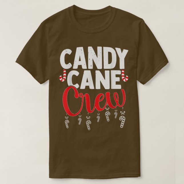 Camiseta Candy Cane Crew Funny Navidades Dulces Amantes Can (Diseño del anverso)