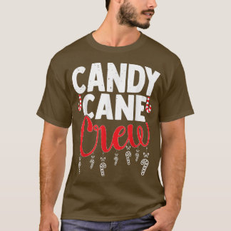 Camiseta Candy Cane Crew Funny Navidades Dulces Amantes Can
