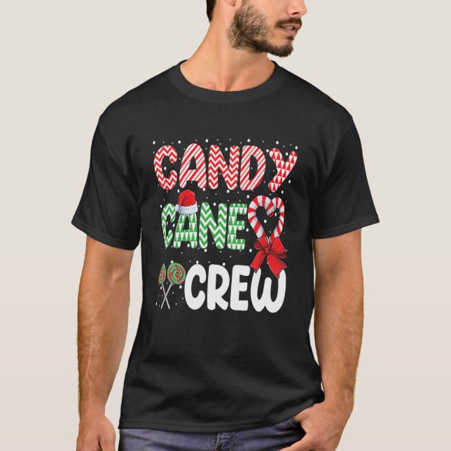 Camiseta Candy Cane Crew Funny Navidades Sweet Candy Merry (Anverso)