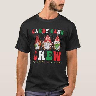 Camiseta Candy Cane Crew Gnome Funny Navidades Candy Amante