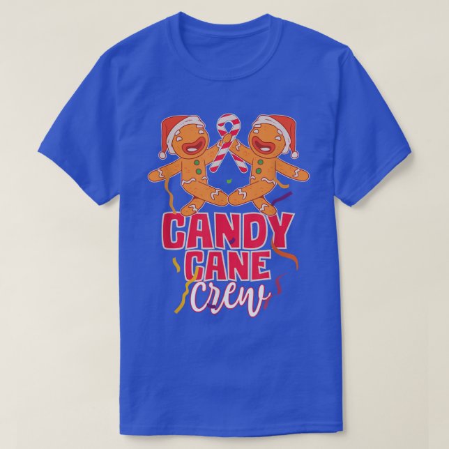Camiseta Candy Cane Crew Group Matching Christmas Party Gin (Diseño del anverso)