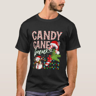 Camiseta Candy Cane Crew Love Navidades Luces Santa Xmas P