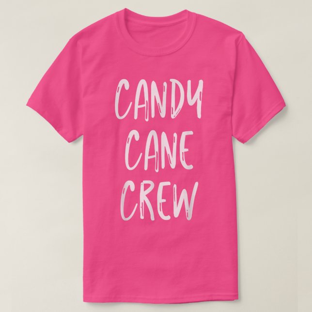 Camiseta Candy Cane Crew Navidades Brillantes Red y White C (Diseño del anverso)
