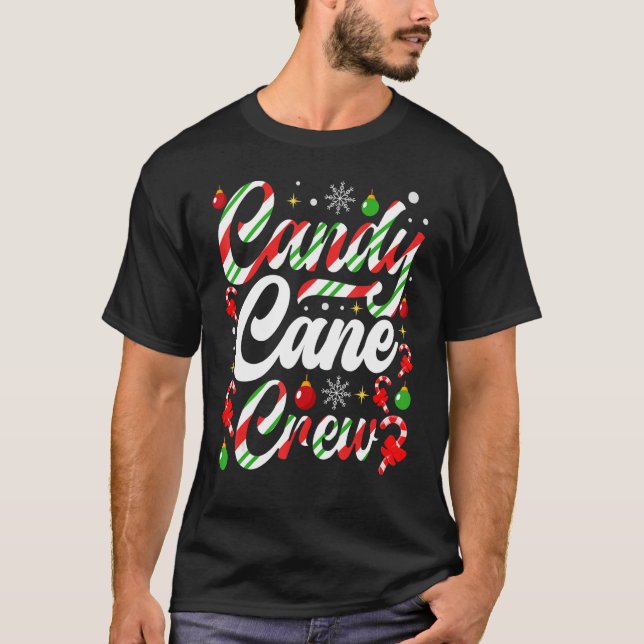 Camiseta Candy Cane Crew Navidades Candy (Anverso)