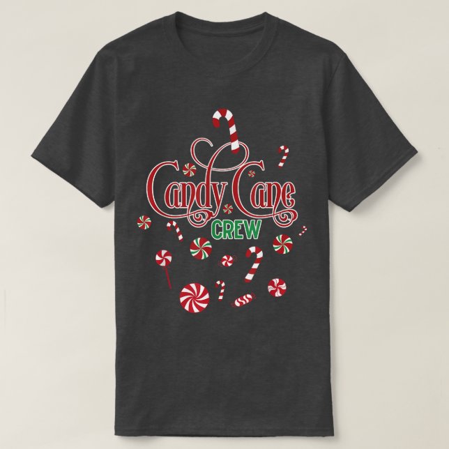 Camiseta Candy Cane Crew Navidades Divertidos dulces Xma (Diseño del anverso)