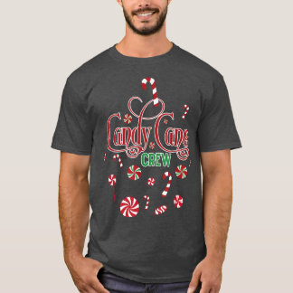Camiseta Candy Cane Crew Navidades Divertidos dulces Xma