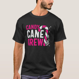 Camiseta Candy Cane Crew Navidades Dulce Concurso Familiar 
