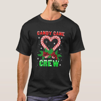 Camiseta Candy Cane Crew Navidades Dulce Matanza Familiar C