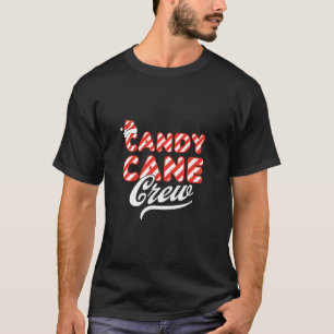 Camiseta Candy Cane Crew Navidades Dulce Partido de Navidad