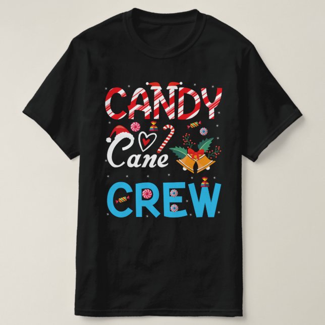 Camiseta Candy Cane Crew Navidades Navidad Candy Love Candy (Diseño del anverso)