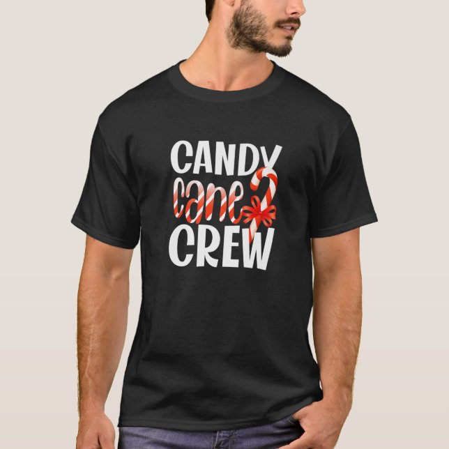Camiseta Candy Cane Crew Navidades que coinciden con la fam (Anverso)
