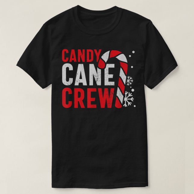 Camiseta Candy Cane Crew Peppermint Funny Christmas Xmas Pa (Diseño del anverso)