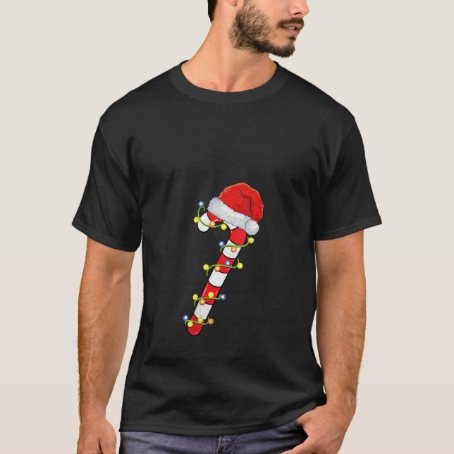 Camiseta Candy Cane Crew Santa Funny Navidades Fiesta Candy (Anverso)