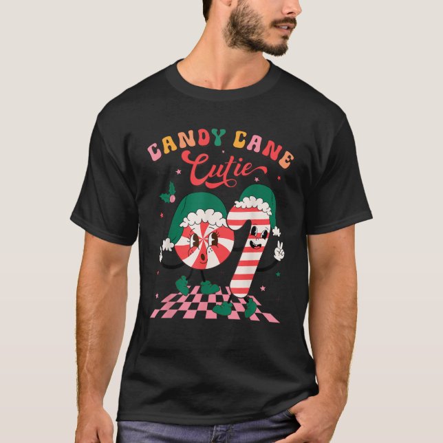 Camiseta Candy Cane Cutie Funny Candy Cane Crew Xmas Candy  (Anverso)