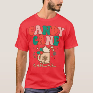 Camiseta Candy Cane Cutie Groovy Vibes Hot Cocoa Family Chr