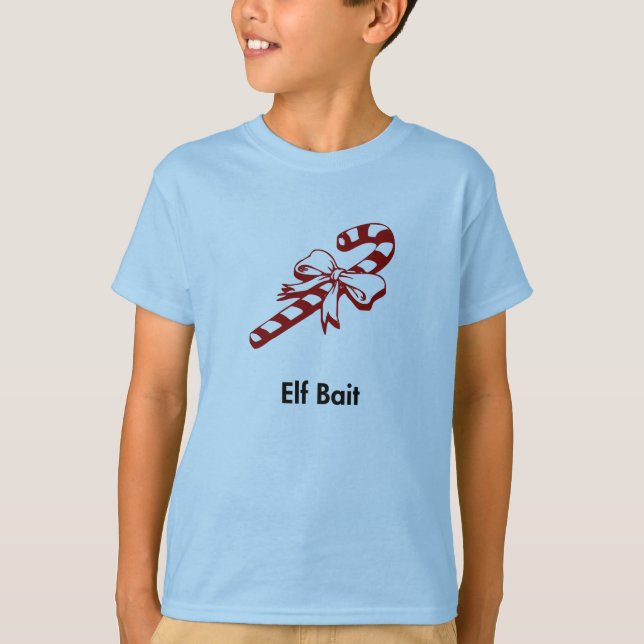 Camiseta Candy Cane Elf Bait (Anverso)