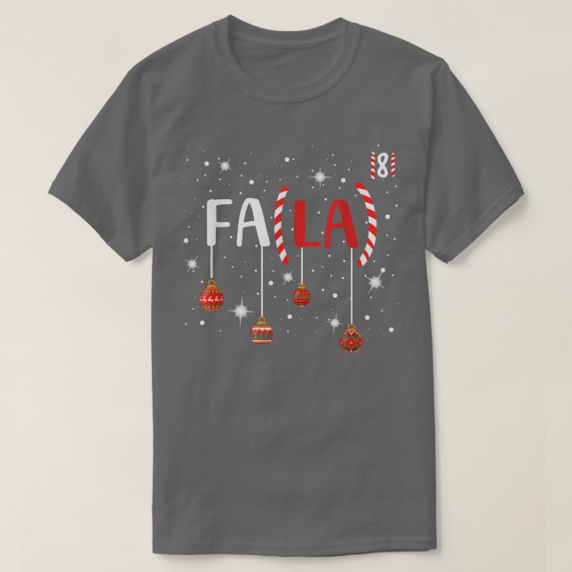 Camiseta Candy Cane Fa La 8 Maestra Chris (Diseño del anverso)