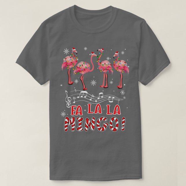Camiseta Candy Cane Flamingoes Fa La Mingo Flamingo Chris (Diseño del anverso)