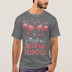 Camiseta Candy Cane Flamingoes Fa La Mingo Flamingo Chris