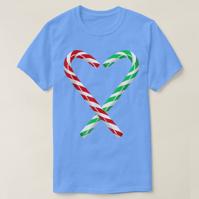 Camiseta Candy Cane Heart (Diseño del anverso)
